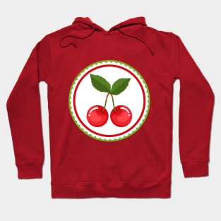 Cherry Fruits Emblem Hoodie